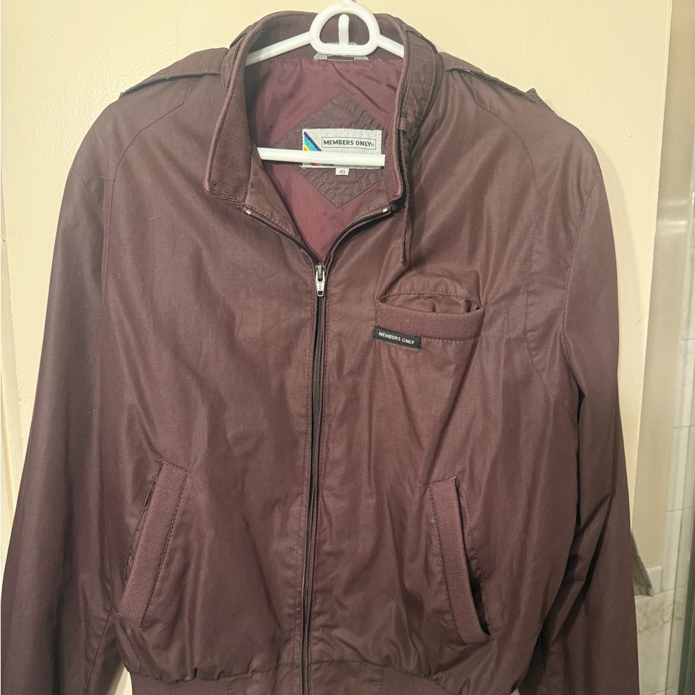Members Only Men's Brown Jacket